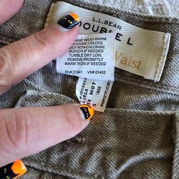 L.L.Bean Double L Comfort Waist Tan Jeans Men’s 37x32 Relaxed Fit Y2K Workwear - Picture 7 of 10